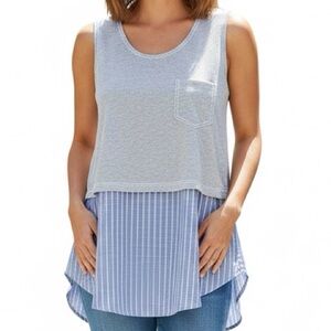 Do & Be Women’s Gray Blue Tank Top Large